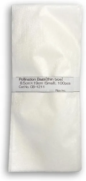 Pollination Bags (Crossing Bags), Thin Type, 8.5cm×19cm(Small), 100pcs, High Functional Nonwoven Bags for Plant Flower for Biological Research Purpose