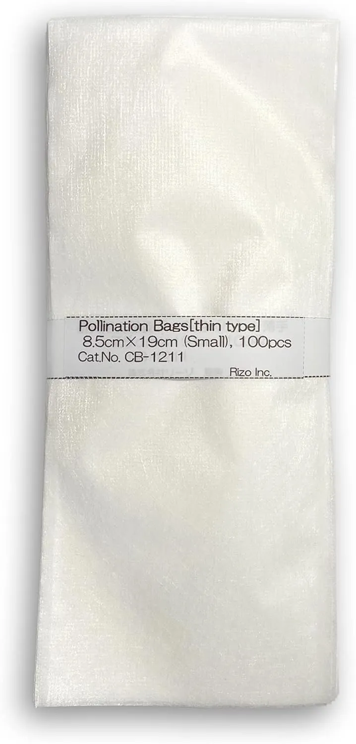 Pollination Bags (Crossing Bags), Thin Type, 8.5cm×19cm(Small), 100pcs, High Functional Nonwoven Bags for Plant Flower for Biological Research Purpose