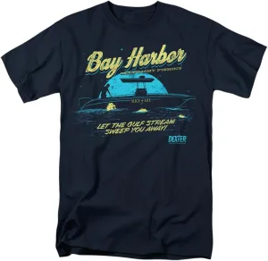 Popfunk Classic Dexter Bay Harbour Moonlight Fishing T Shirt & Stickers