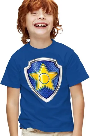 Popfunk Classic Paw Patrol Badges Kids T-Shirt for Youth Toddler Boys and Girls Collection
