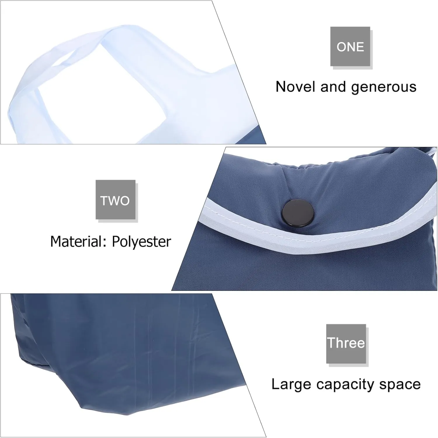 Portable Lightweight Reusable Shopping Pouch Washable Tote Bag for Grocery Beach Daily Use Ripstop