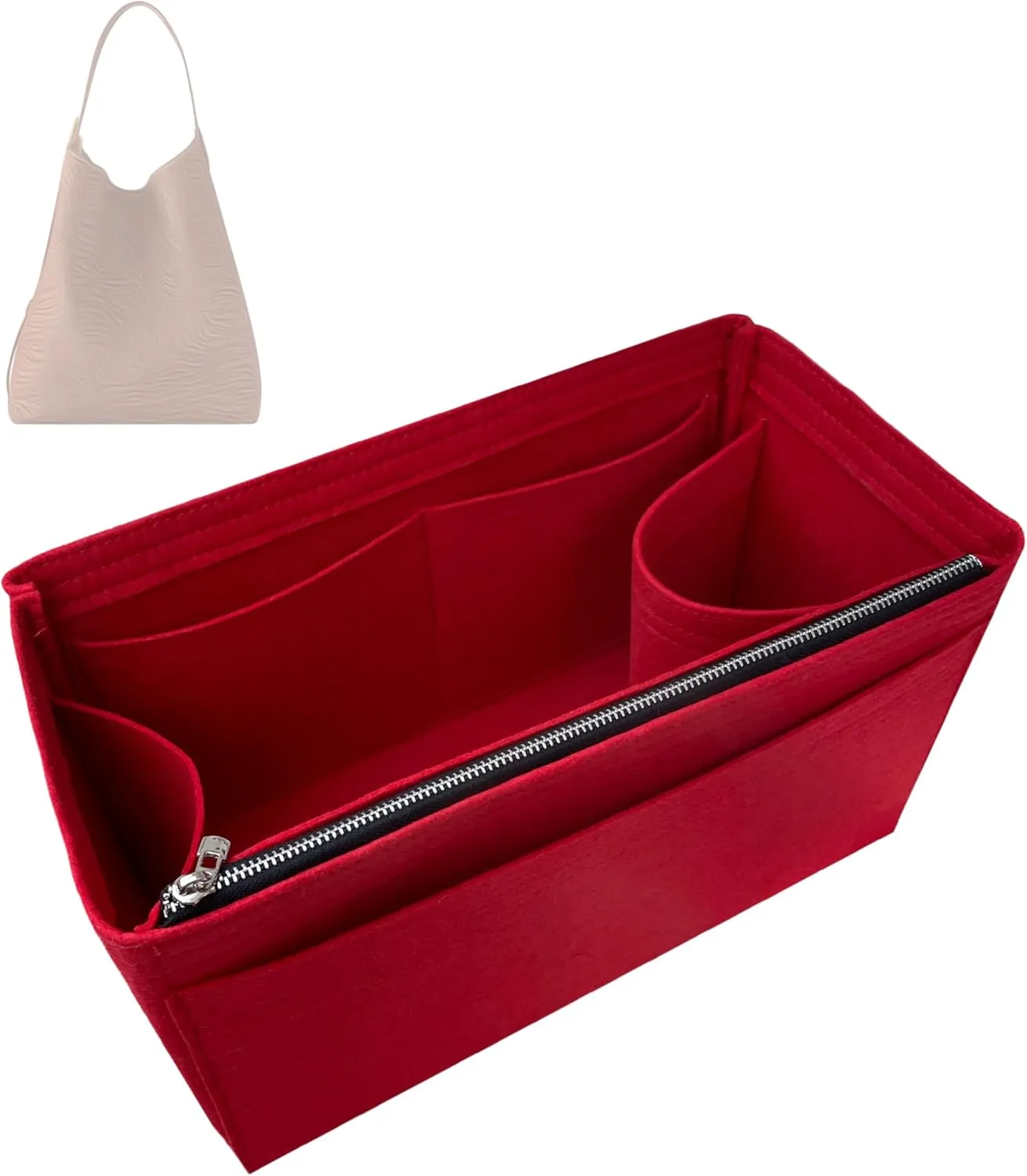 Premium Purse Organizer compatible with Lv Low Key Hobo MM Insert - Handmade Bag Organizer 2mm Thick, Perfect fit for PM/MM Cabas Tote (Green, For Low Key Hobo MM)