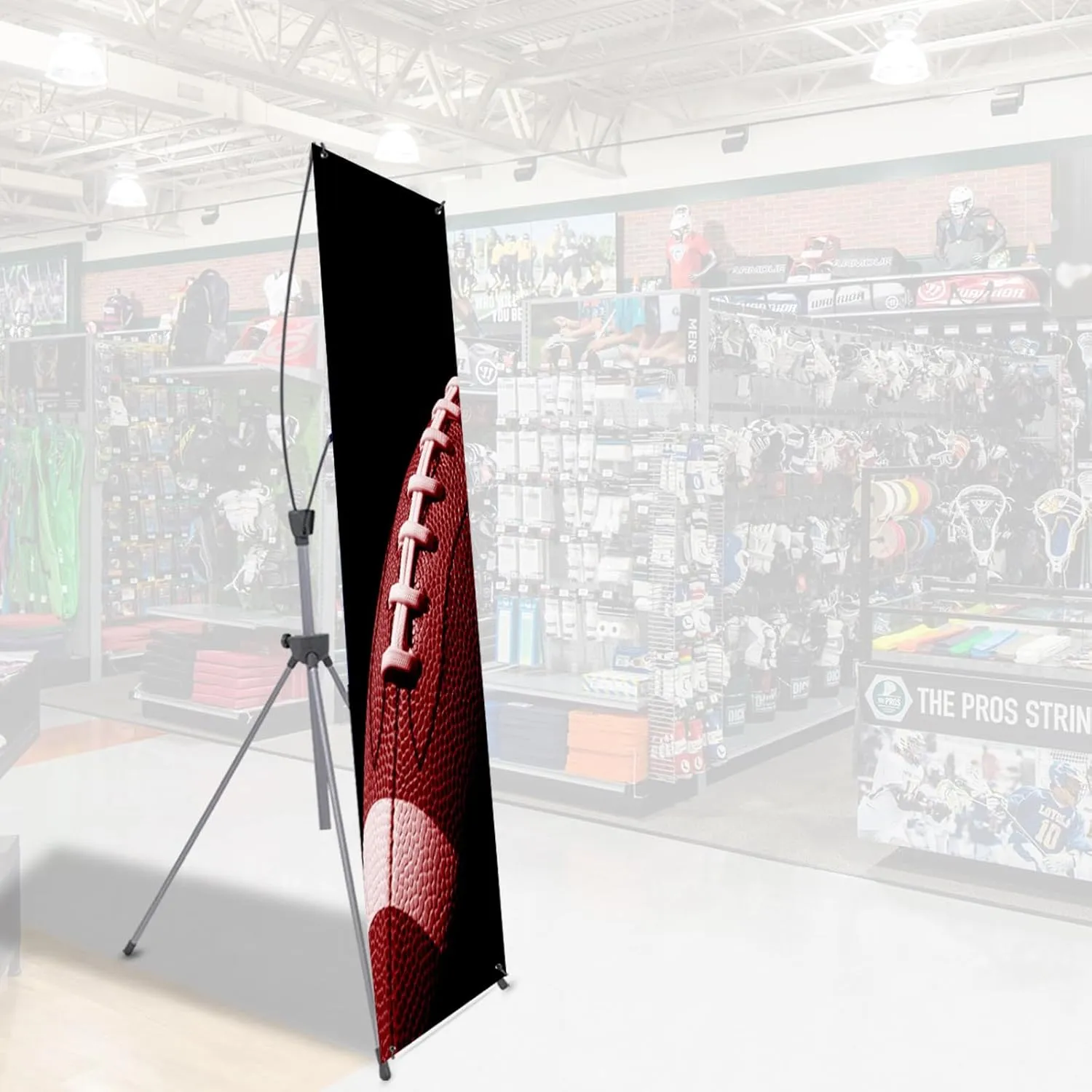 Premium X-Frame Banner Stand Display Adjustable Sizing from 24"x72" 2 UNITS with Carrying Bag (STAND ONLY)---LIGHTWEIGHT, EASY TO SET UP