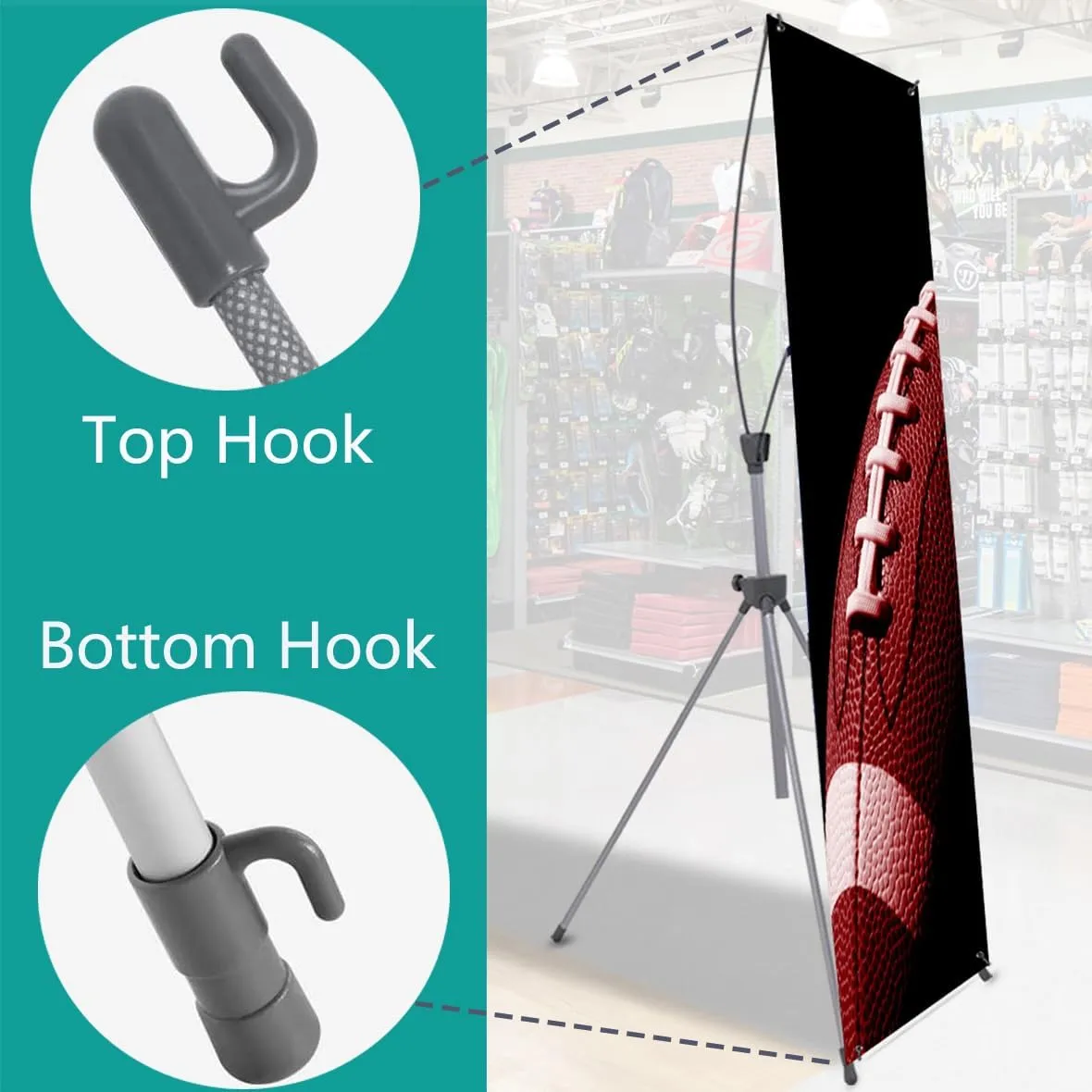 Premium X-Frame Banner Stand Display Adjustable Sizing from 24"x72" 2 UNITS with Carrying Bag (STAND ONLY)---LIGHTWEIGHT, EASY TO SET UP