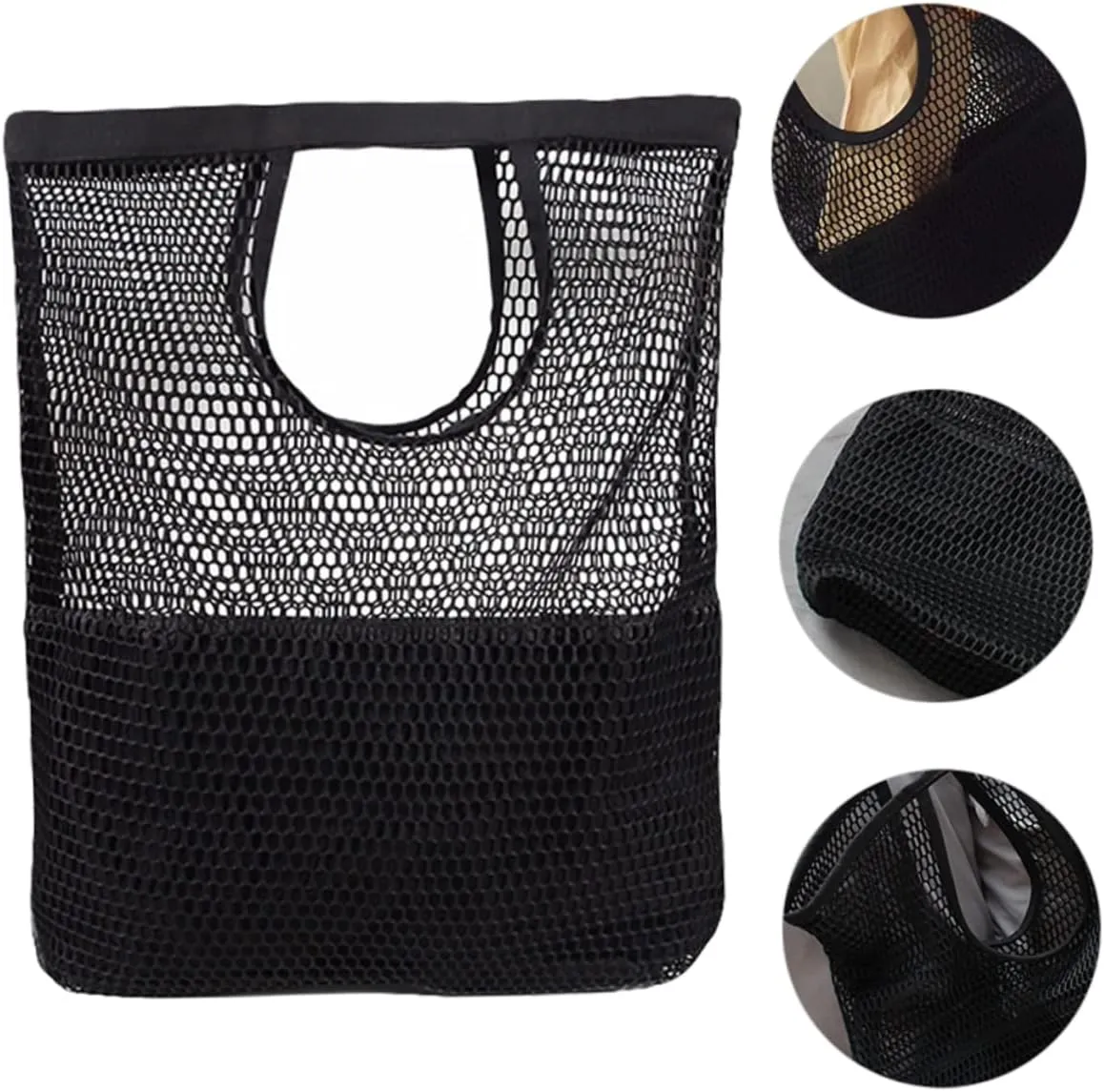 PRETYZOOM Mesh Shopping Bag Travel Beach Bag Mesh Handbag Shopping Bags Organizer Bags for Travel Tote Bag for