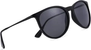 Pro Acme Polarized Sunglasses for Women Men Classic Round 100% UV Protection Lightweight TR90 Unbreakable Frame Sunglasses