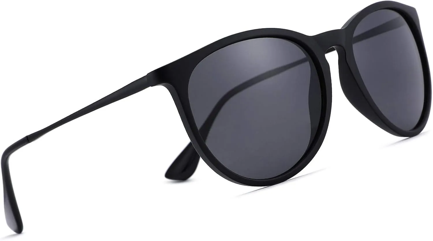 Pro Acme Polarized Sunglasses for Women Men Classic Round 100% UV Protection Lightweight TR90 Unbreakable Frame Sunglasses