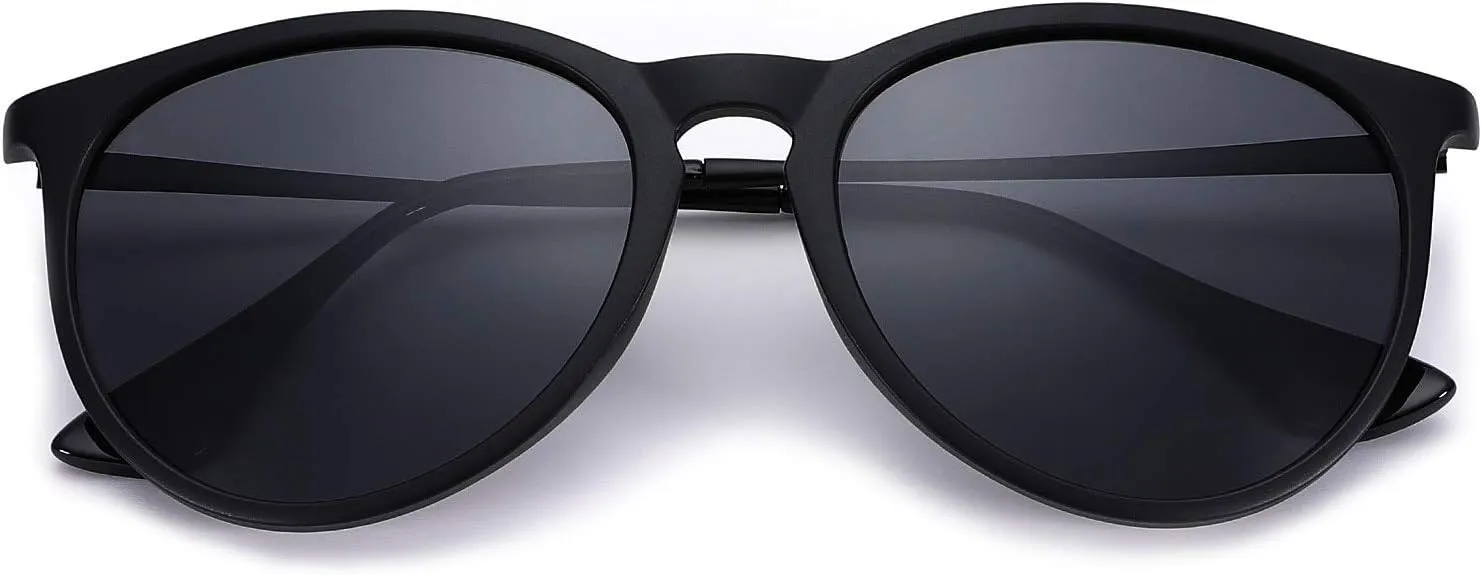 Pro Acme Polarized Sunglasses for Women Men Classic Round 100% UV Protection Lightweight TR90 Unbreakable Frame Sunglasses