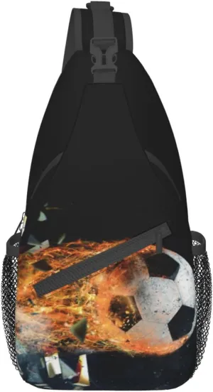 Professional Fireball Soccer Break Through The Wall Chest Sling Bag Crossbody Shoulder Backpack Bag Gym Cycling Travel Hiking Daypack Cross bag