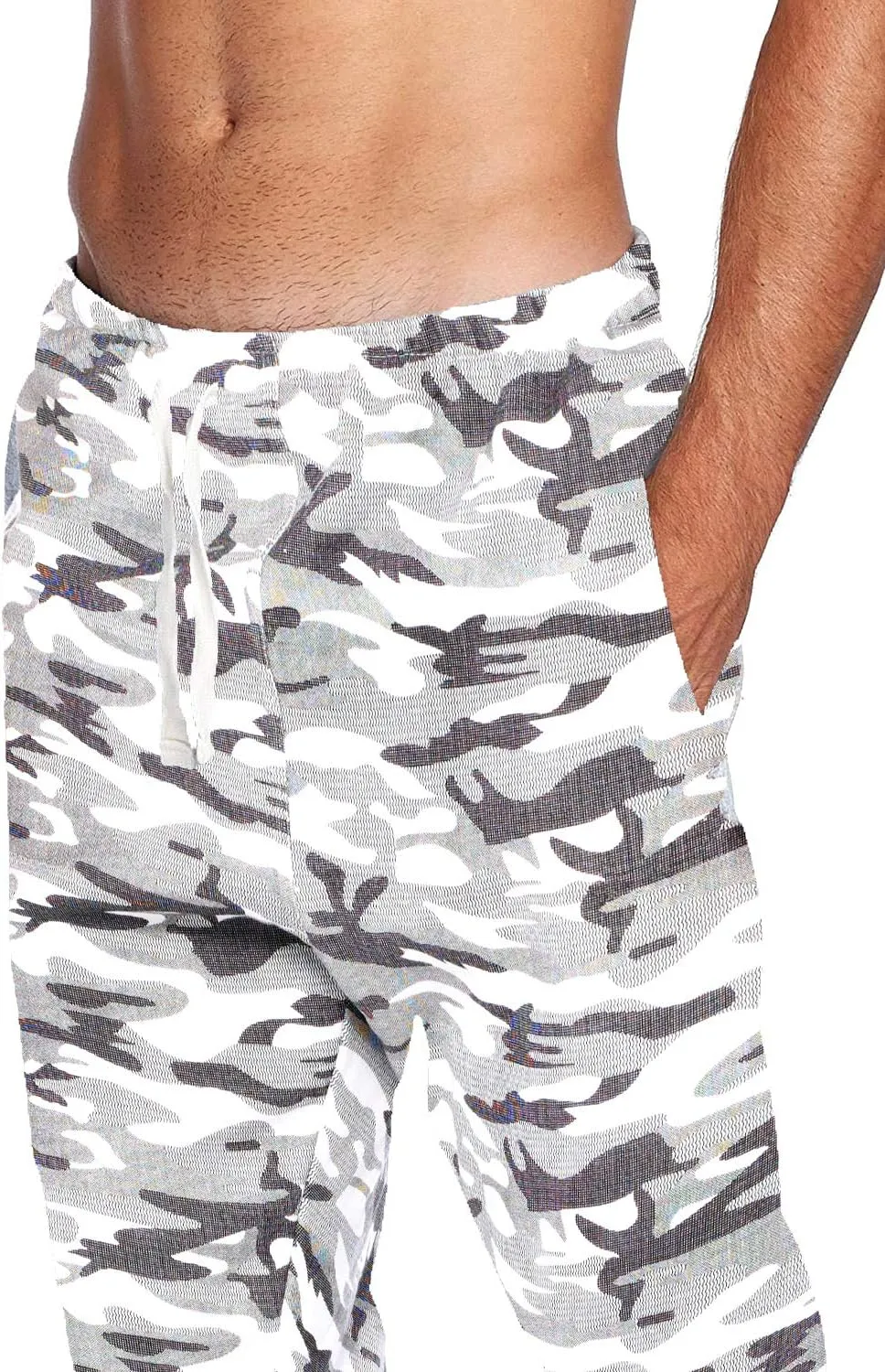 PROGO USA Men's Joggers Sweatpants Basic Fleece Marled Jogger Pant Elastic Waist