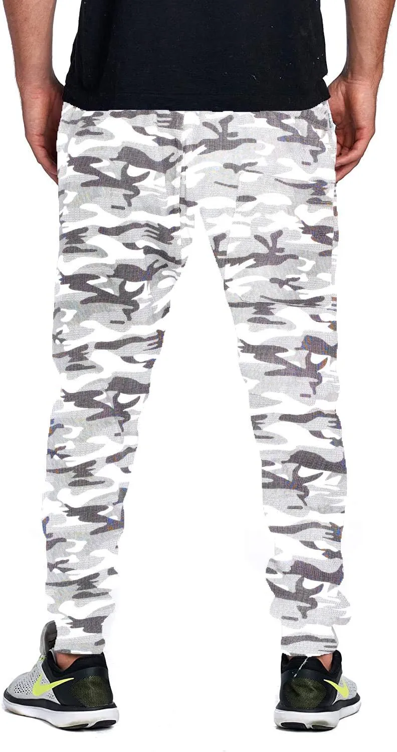 PROGO USA Men's Joggers Sweatpants Basic Fleece Marled Jogger Pant Elastic Waist