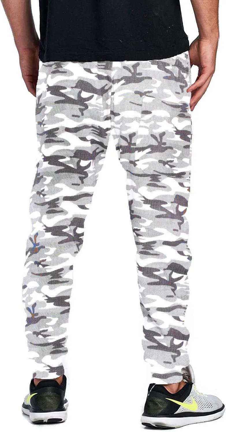 PROGO USA Men's Joggers Sweatpants Basic Fleece Marled Jogger Pant Elastic Waist