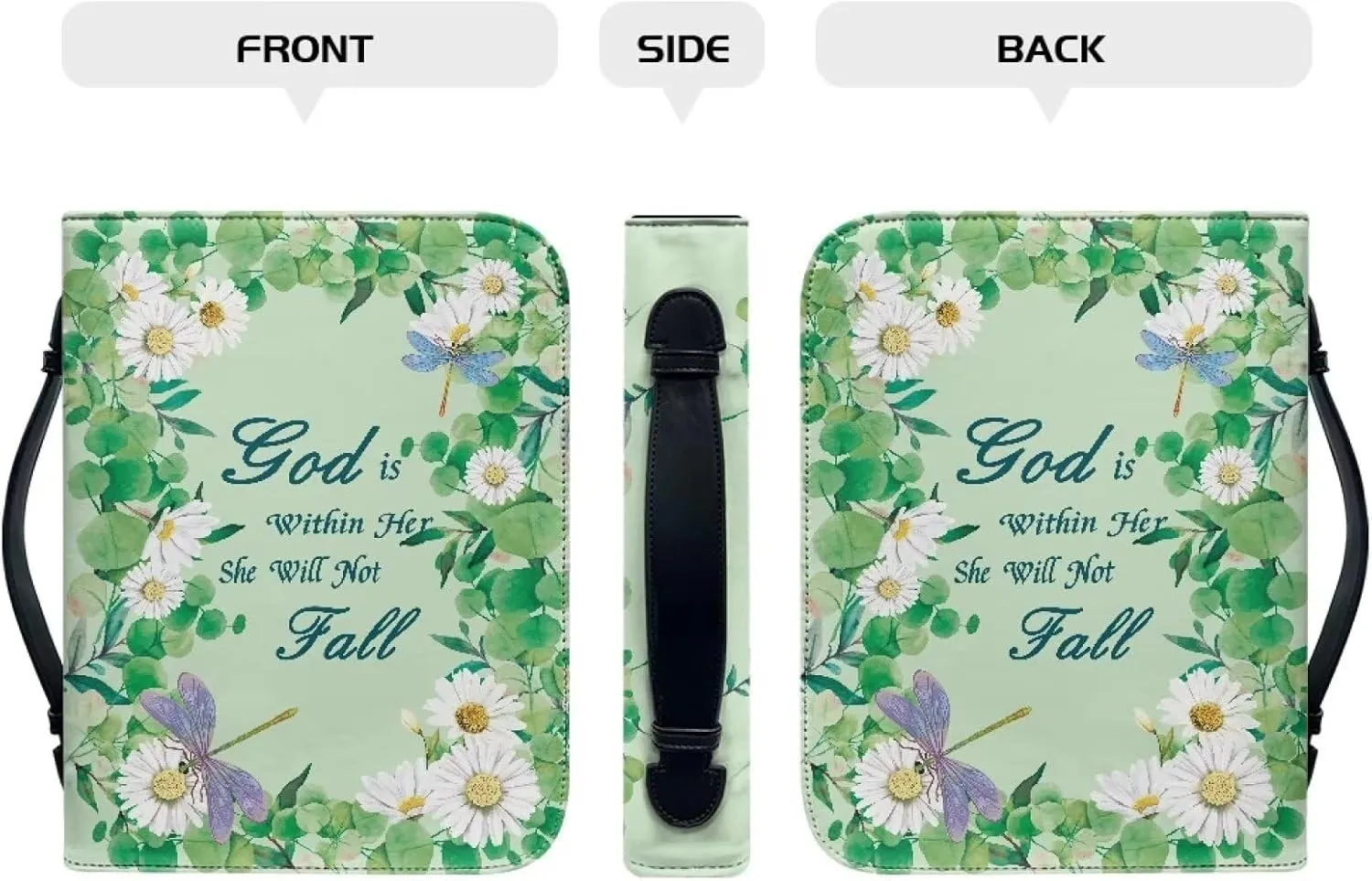 Pu Bible Cover for Women Portable Bible Bag and Totes with Internal Compartments