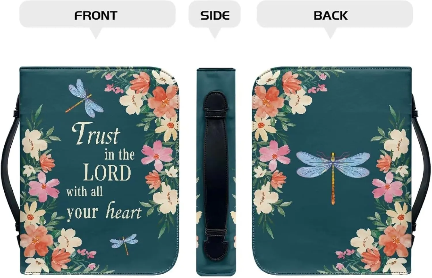 Pu Bible Cover for Women Portable Bible Bag and Totes with Internal Compartments