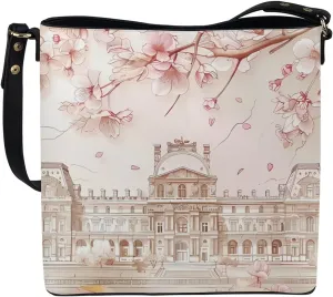 PU Leather Purse for Women Vintage Floral Bucket Tote Bag Crossbody Hobo Handbag, Skulls Satchel Shoulder Tote Bags