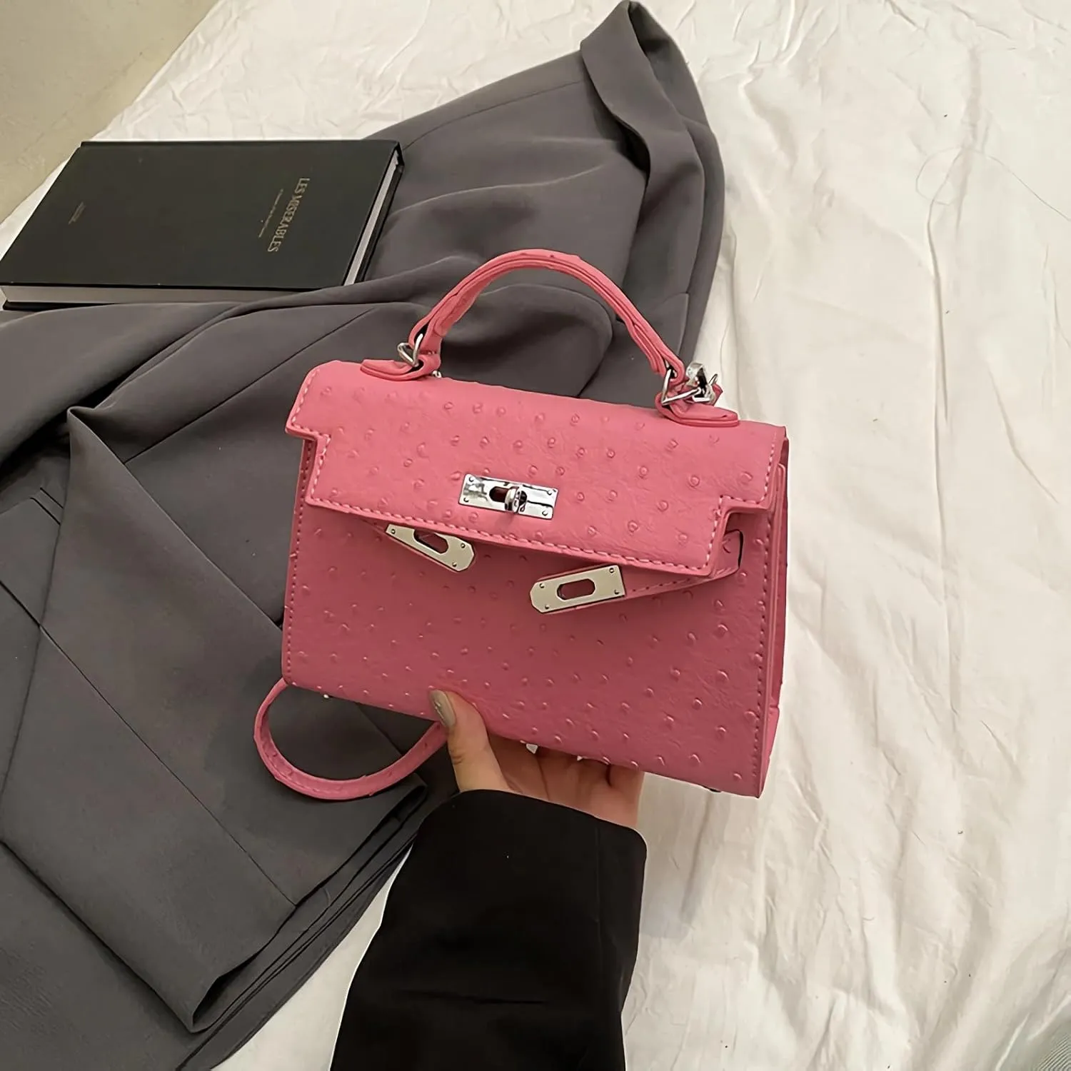 PU simple handbags women's vintage underarm Purses fashion shoulder bags and crossbody Bags