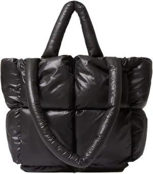 Puffer Shoulder Bag for Women Mini Down Satchel Hobo Bag Quilted Tote Bag Chic Purses 2024