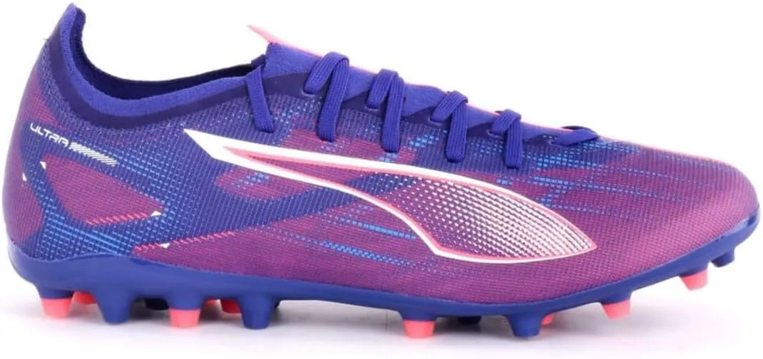 PUMA Unisex Ultra 5 Match MG Soccer Shoe, Lapis Lazuli PUMA White Sunset Glow, 8.5