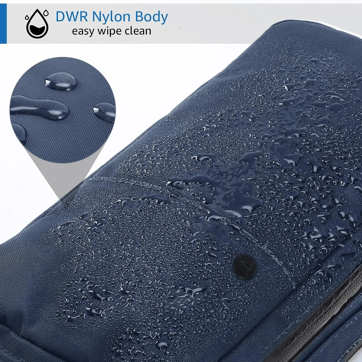 Purevave Compact Mens Toiletry Travel Bag Hanging, Mens Dopp Kit for Travel Waterproof, Wash Pouch Blue