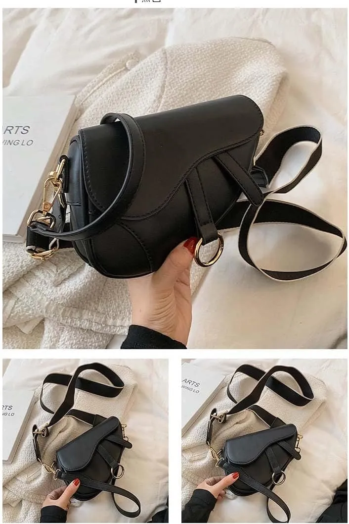 PURFANREE Women Trendy Small Clutch Purse Saddle Shoulder Bag Underarm Handbag Satchel HandBag Crossbody Bag