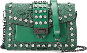 Purse for Women Trendy Leather Shoulder Bag Chain Ladies Crossbody Bags Vintage Crocodile Print Satchel Handbag for Women