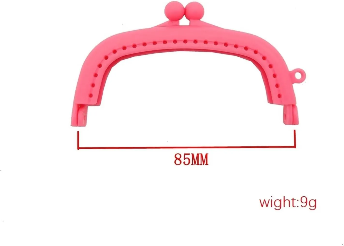 Purse Frame 10PCS 8.5CM Arc Resin Plastic Purse Frame with Hole Kiss Clasp for Women Bags Handbags DIY Crochet Bag Making(Mixed Colors)