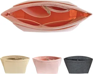 Purse Organizer for Longchamp Le Pliage Handbag, Felt Insert Bag With Pockets for Women's Tote, Pink L