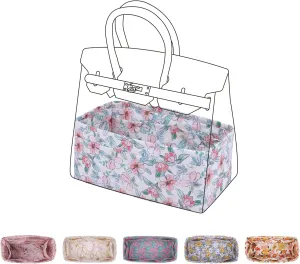Purse Organizer Insert Fits Birkin 20/25/30/35/40 bags, Lightweight Bag Shaper Liner for Women Luxury Handbag Tote, Soft Inner Bag(BK25,Blooming Peach)