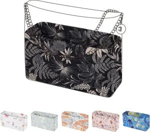 Purse Organizer Insert Fits Chanel 22bags, Lightweight Bag Shaper for Women Luxury Handbag Tote, Soft Inner Bag(22bag Large, Dark Fragrance)