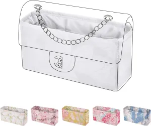 Purse Organizer Insert Fits Chanel Classic Flap Bags, Lightweight Bag Shaper for Women Luxury Handbag Tote, Soft Inner Bag(CF Small 23.5, Snowflake)