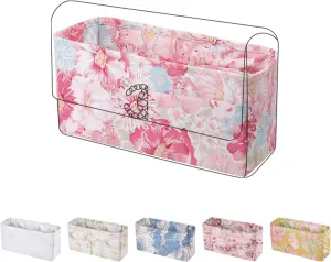 Purse Organizer Insert Fits Chanel Woc bags, Lightweight Bag Shaper for Women Luxury Handbag Tote, Soft Inner Bag (Chanel Woc, Blooming)