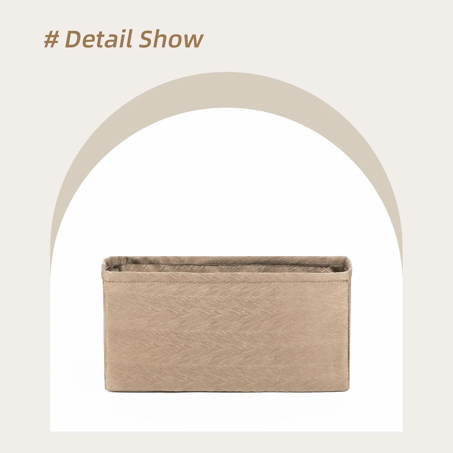 Purse Organizer Insert Fits Extra Pocket L19/L27, Lightweight Bag Shaper for Women Luxury Handbag Tote, Soft Inner Bag(L19,Grey Tea)