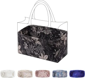 Purse Organizer Insert For Dior Booktote mini/S/M/L, Lightweight Bag Shaper Liner, Soft Women Luxury Handbag Tote Inner Bag (Booktote Medium, Dark Fragrance)
