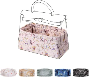 Purse Organizer Insert for Herbag 31/39/50, Lightweight Bag Shaper Liner, Soft Luxury Handbag Tote Inner Bag (Herbag31, Circus(Pink))