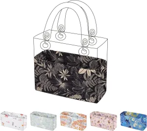 Purse Organizer Insert for LadyDior Bags, Soft Handbag Tote Organizer Liner, Women Luxury Handbag Tote Inner Bag(Small, Dark Fragrance)
