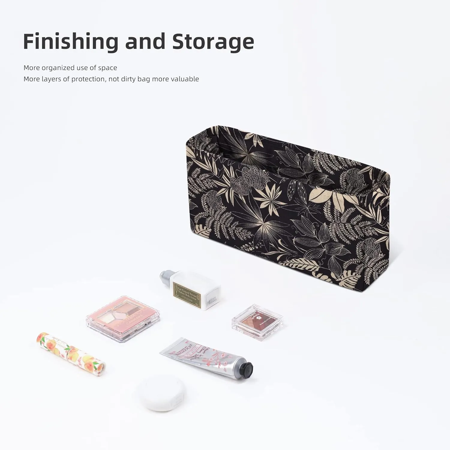 Purse Organizer Insert for LadyDior Bags, Soft Handbag Tote Organizer Liner, Women Luxury Handbag Tote Inner Bag(Small, Dark Fragrance)