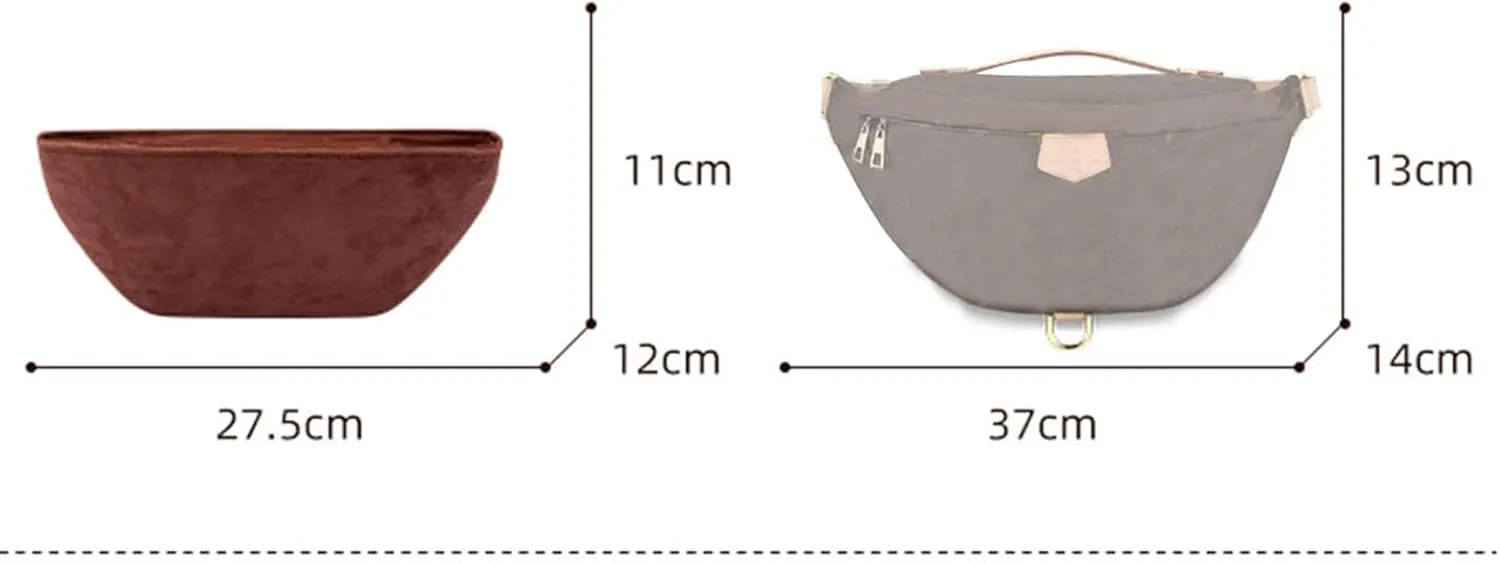 Purse Organizer Insert for Waistpack Inner Sleeve BUMBAG Lining Bag Storage Bag2047black
