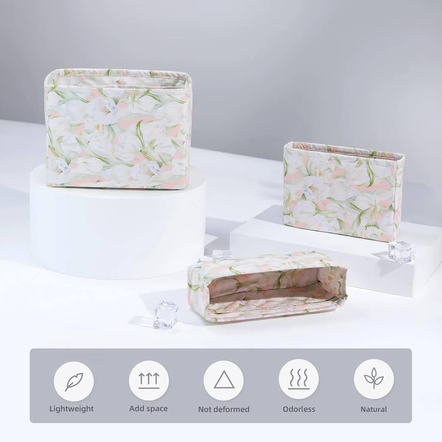 Purse Organizer Insert, unique pattern Bag organizer Liner, Backpack Organiser Insert, Bag Tote Shaper fit Dior Lady D-Joy (Small,French Tulips)