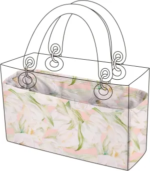 Purse Organizer Insert, unique pattern Bag organizer Liner, Backpack Organiser Insert, Bag Tote Shaper fit Dior Lady D-Joy (Small,French Tulips)