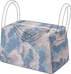 Purse Pillow Shaper Insert, unique pattern handbag shapers, Memory Foam, for Lindy 19/26/30/34 bags (Lindy19,Sea and waves)