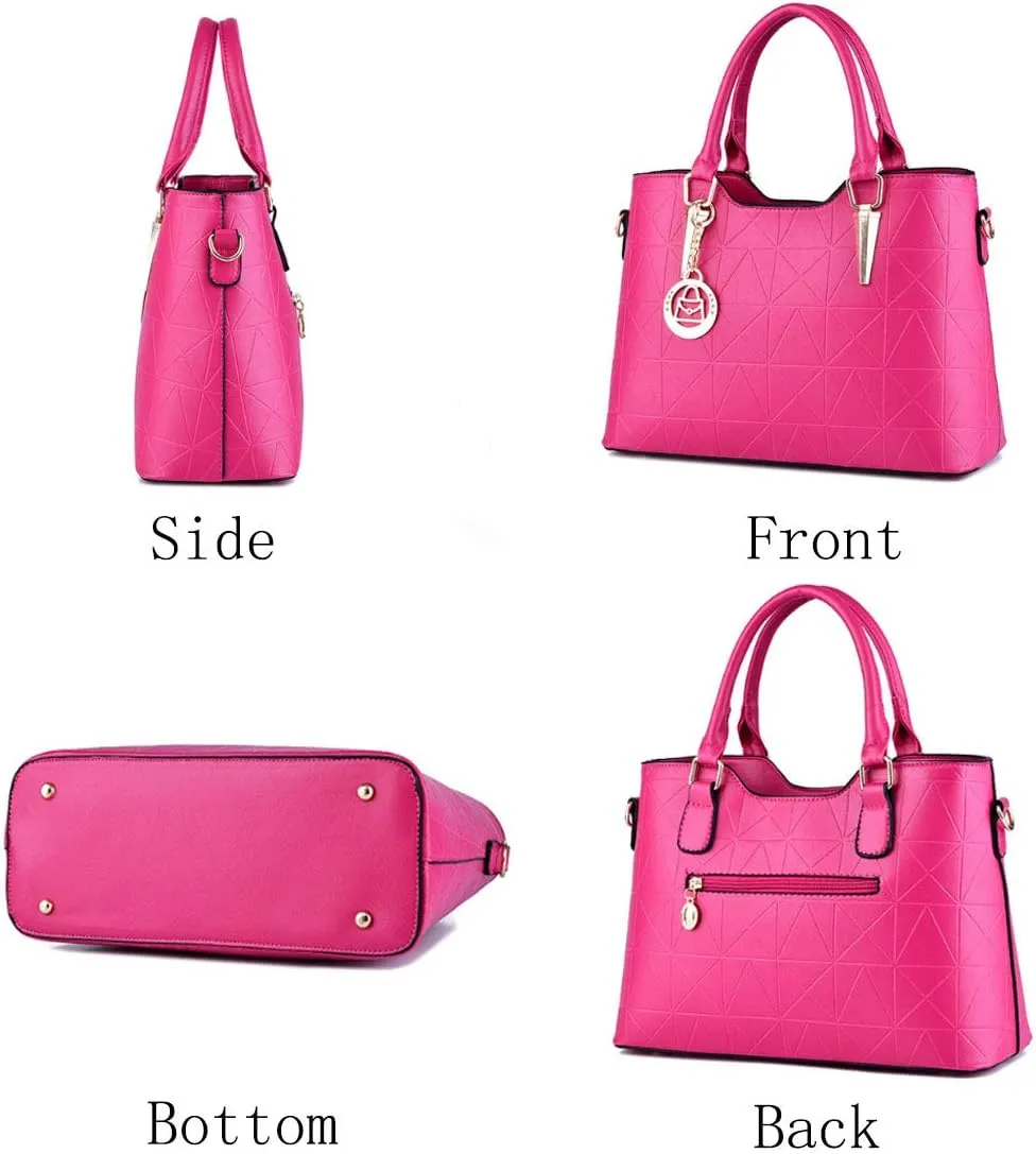 Purses and Handbags for Women Fashion Ladies PU Leather Top Handle Satchel Shoulder Tote Bags