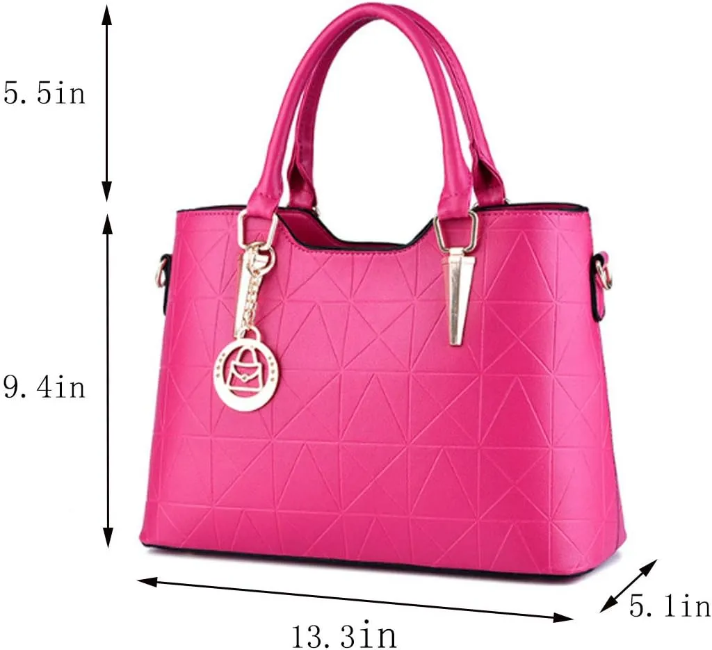 Purses and Handbags for Women Fashion Ladies PU Leather Top Handle Satchel Shoulder Tote Bags
