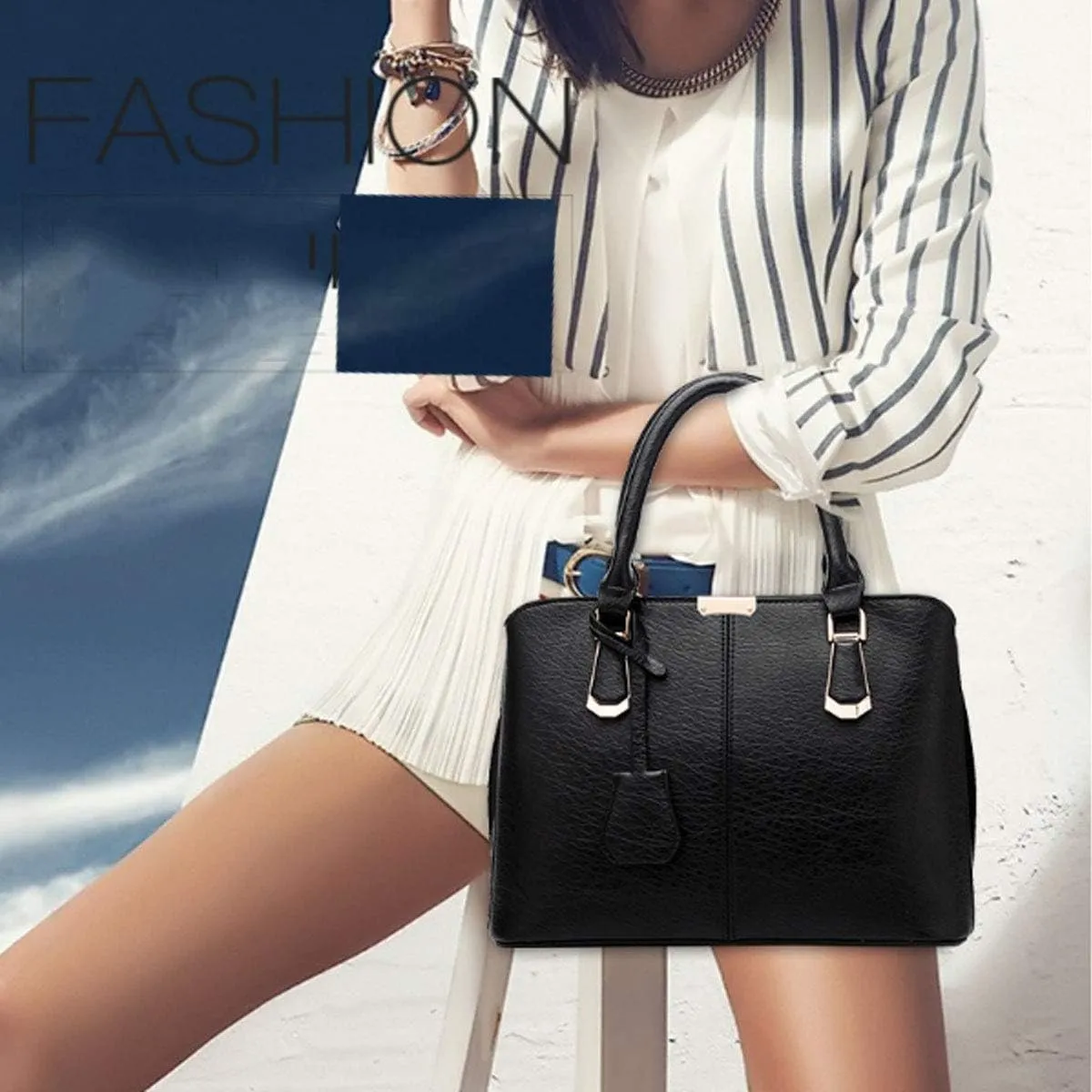 Purses and Handbags for Women Fashion Ladies PU Leather Top Handle Satchel Shoulder Tote Bags