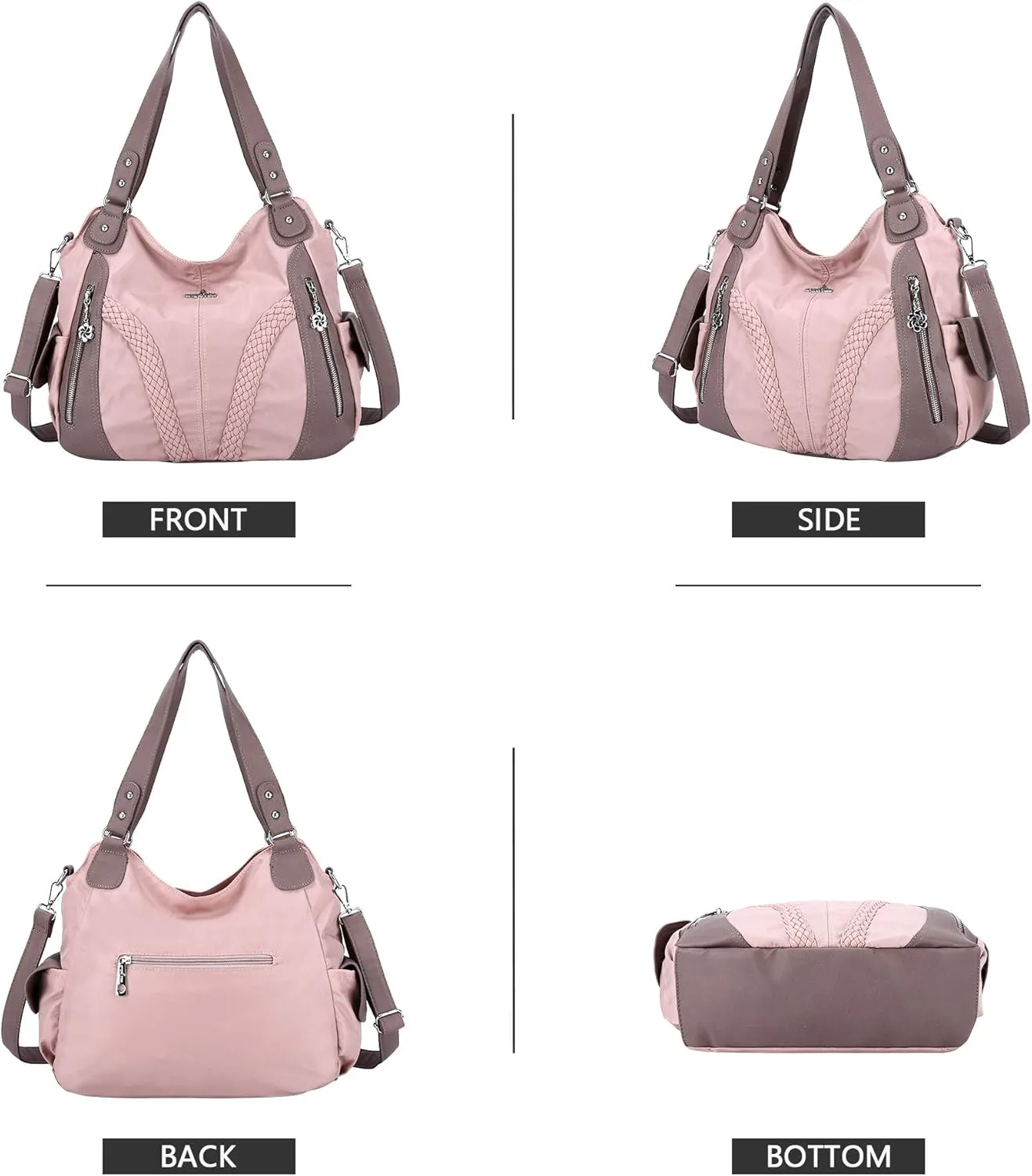 Purses and Handbags Women Fashion Tote Bag Shoulder Bags Top Handle Satchel Purses Washed Synthetic Leather Handbag