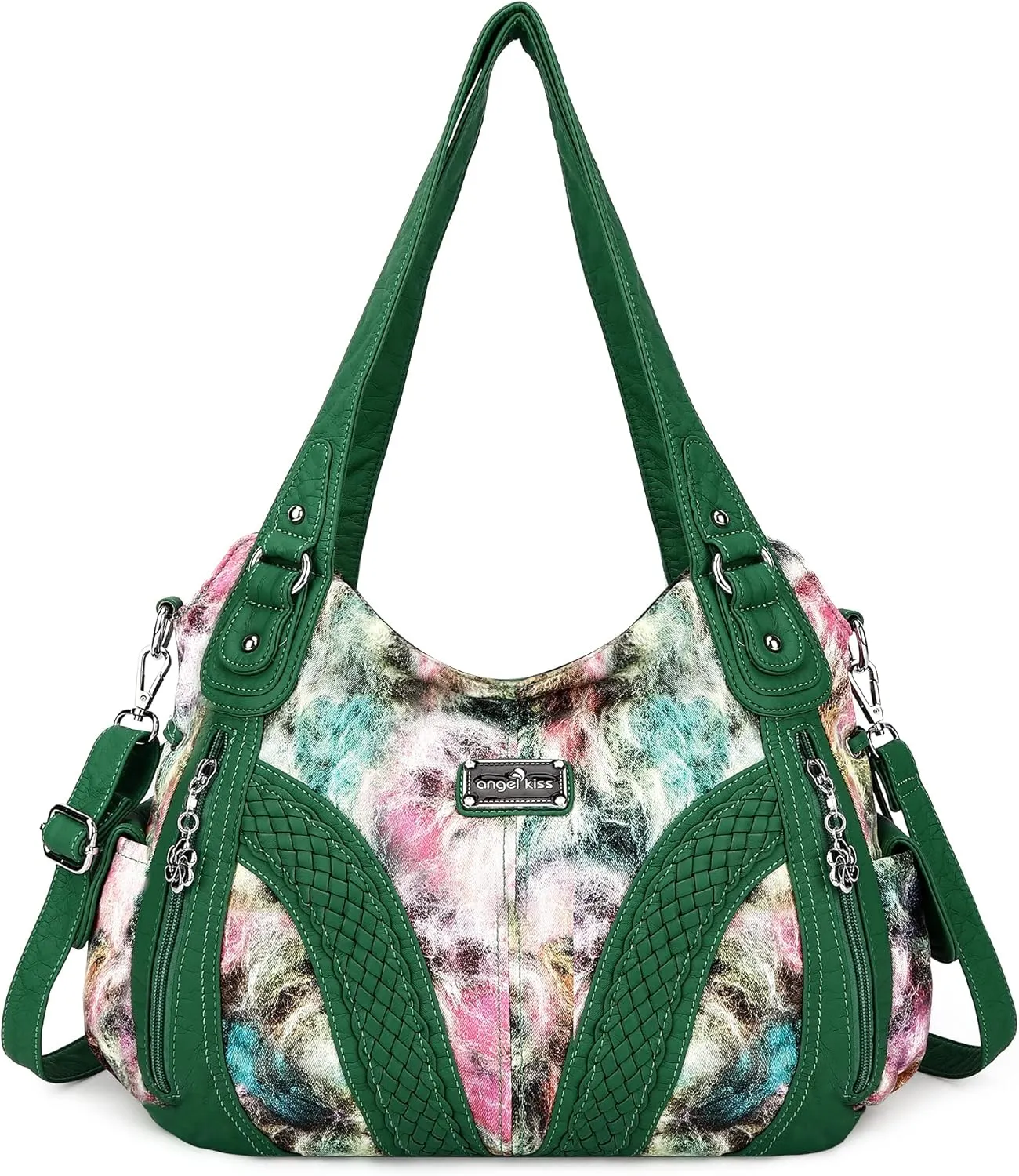 Purses and Handbags Women Fashion Tote Bag Shoulder Bags Top Handle Satchel Purses Washed Synthetic Leather Handbag
