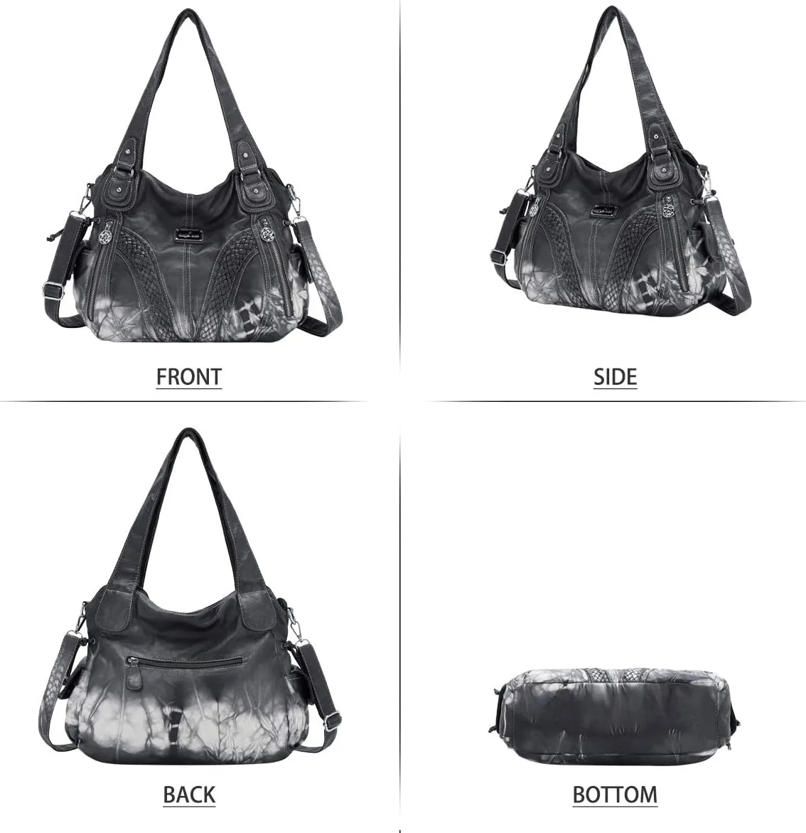 Purses and Handbags Women Fashion Tote Bag Shoulder Bags Top Handle Satchel Purses Washed Synthetic Leather Handbag