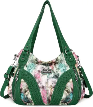 Purses and Handbags Women Fashion Tote Bag Shoulder Bags Top Handle Satchel Purses Washed Synthetic Leather Handbag