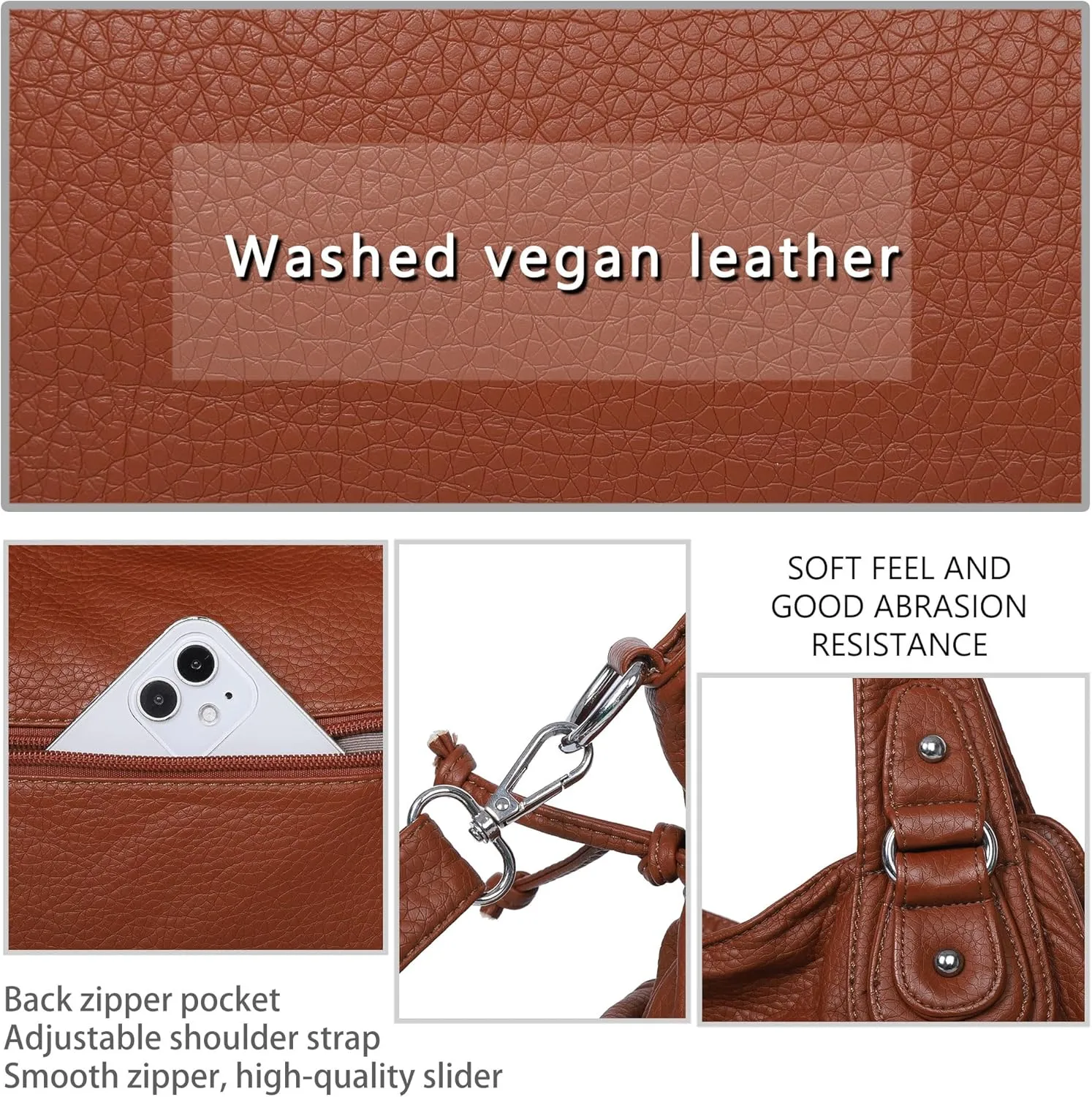 Purses and Handbags Women Fashion Tote Bag Shoulder Bags Top Handle Satchel Purses Washed Synthetic Leather Handbag