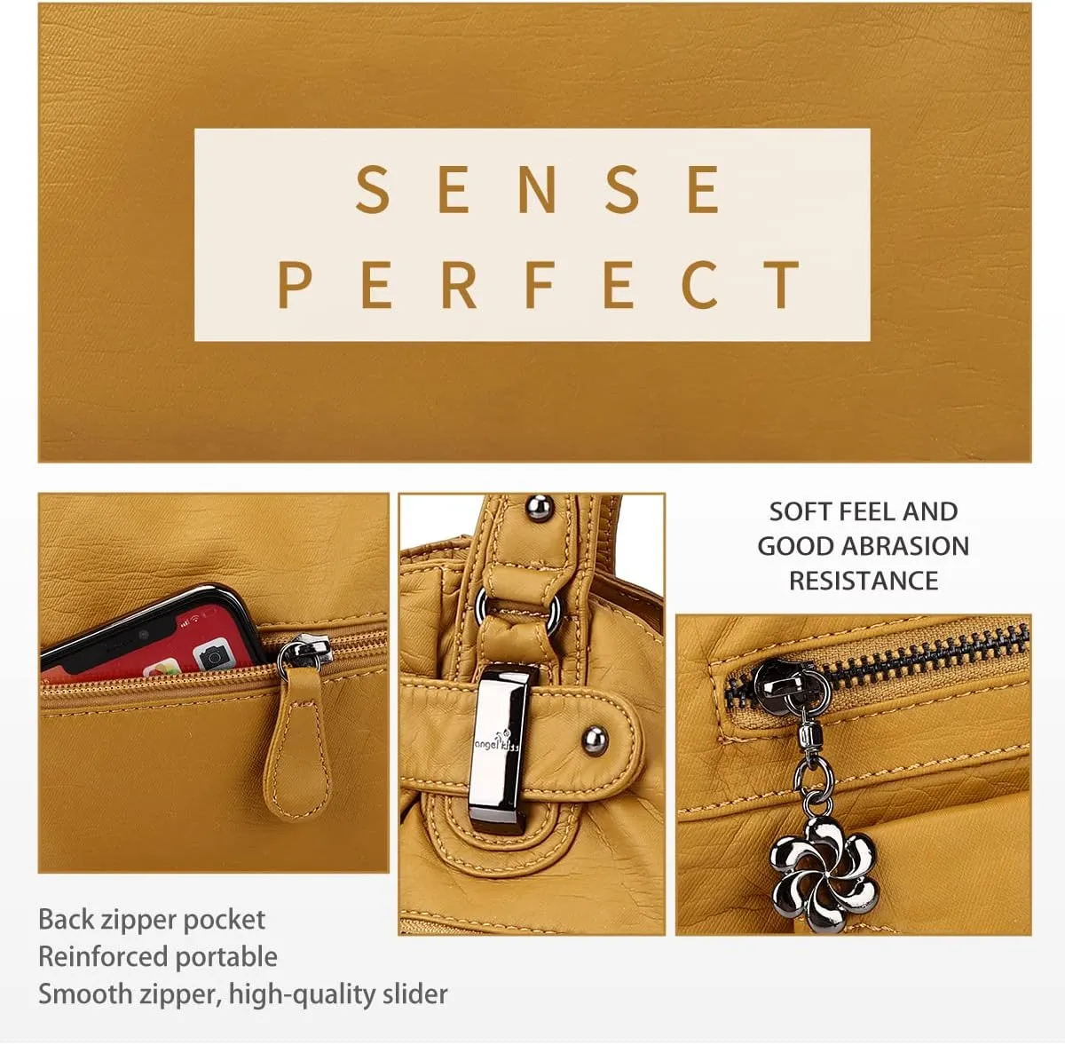 Purses and Handbags Women Tote Shoulder Top Handle Satchel Hobo Bags Fashion Washed Leather Purse