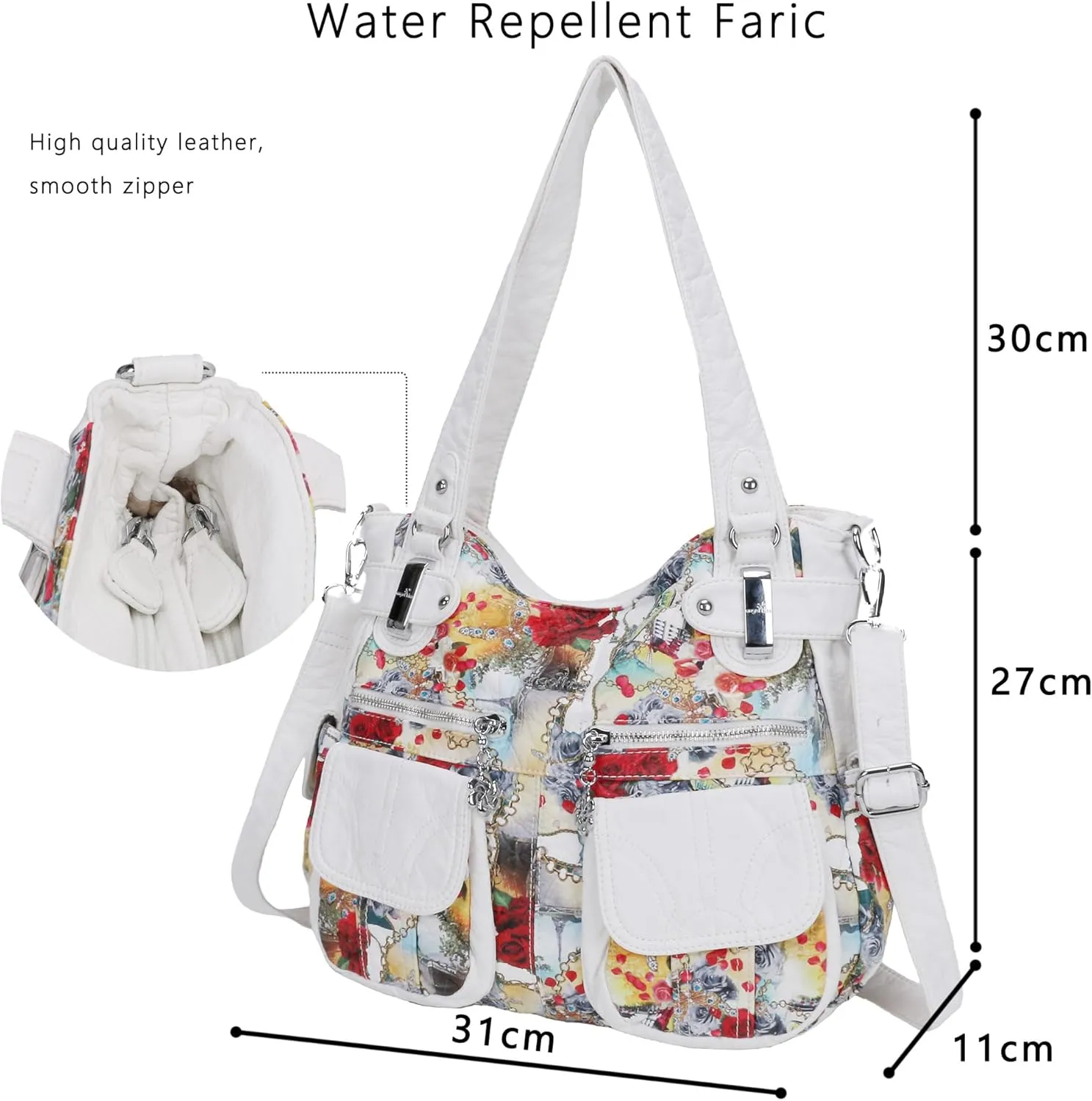Purses and Handbags Women Tote Shoulder Top Handle Satchel Hobo Bags Fashion Washed Leather Purse